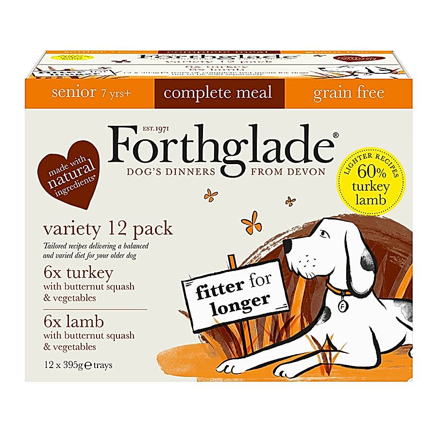 Forthglade Grain Free Complete Wet Senior Dog Food Turkey & Lamb