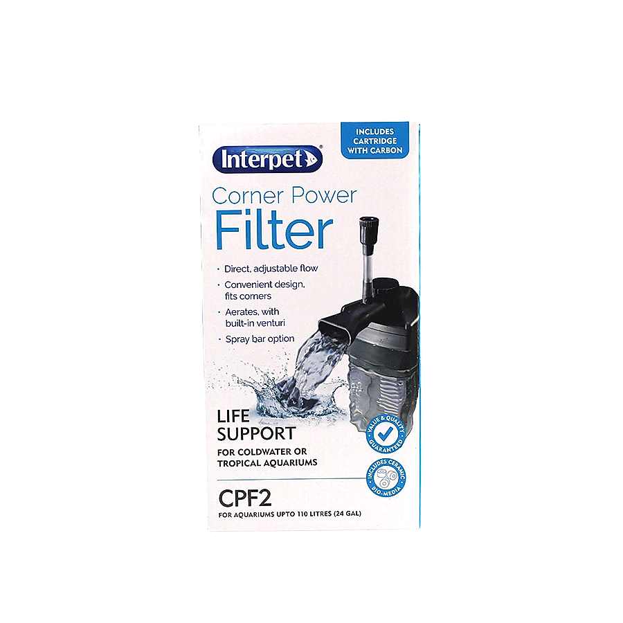 Interpet Aquarium Corner Power Cartridge Filter CPF2