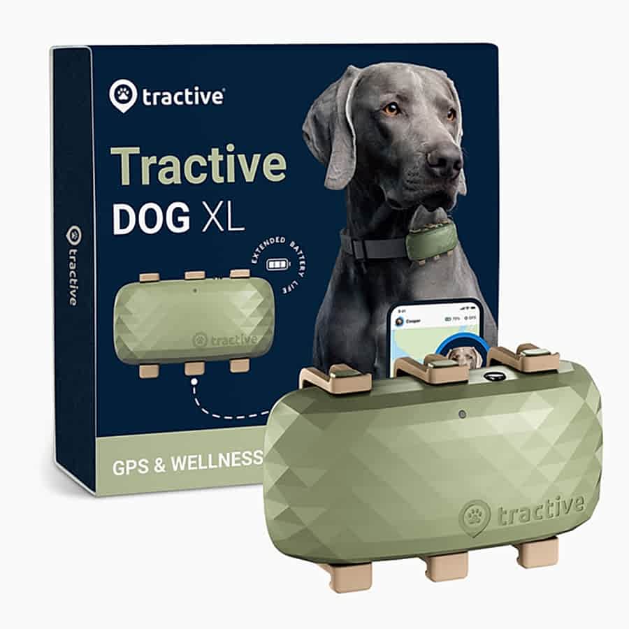 Tractive Dog Tracker with Bigger Battery Green X Large