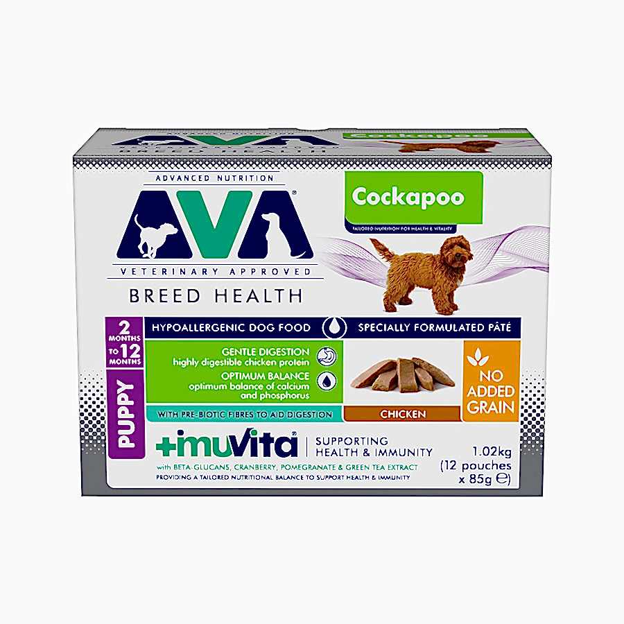 AVA Veterinary Approved Health & Vitality Cockapoo Wet Puppy Food Pâté Chicken