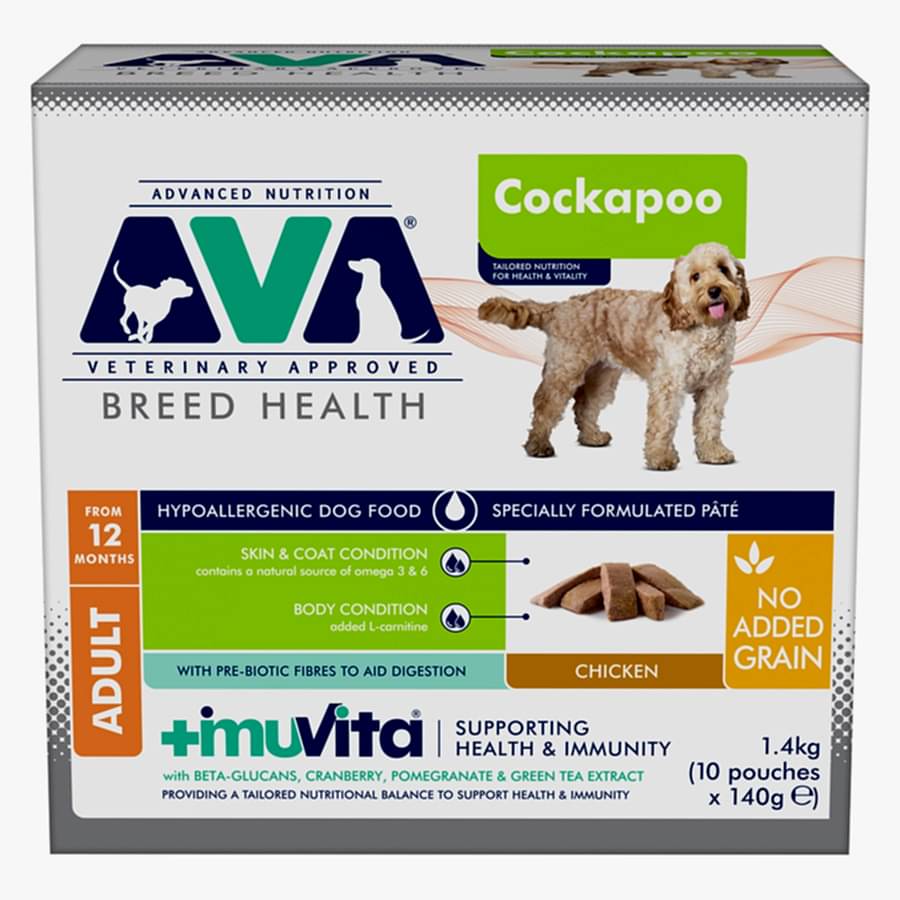 AVA Health & Vitality Cockapoo Adult Dog Wet Food Pâté Chicken