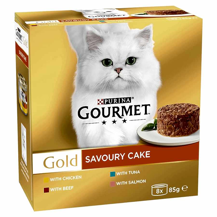 Gourmet Gold Savoury Cake Wet Adult Cat Food Meat & Fish