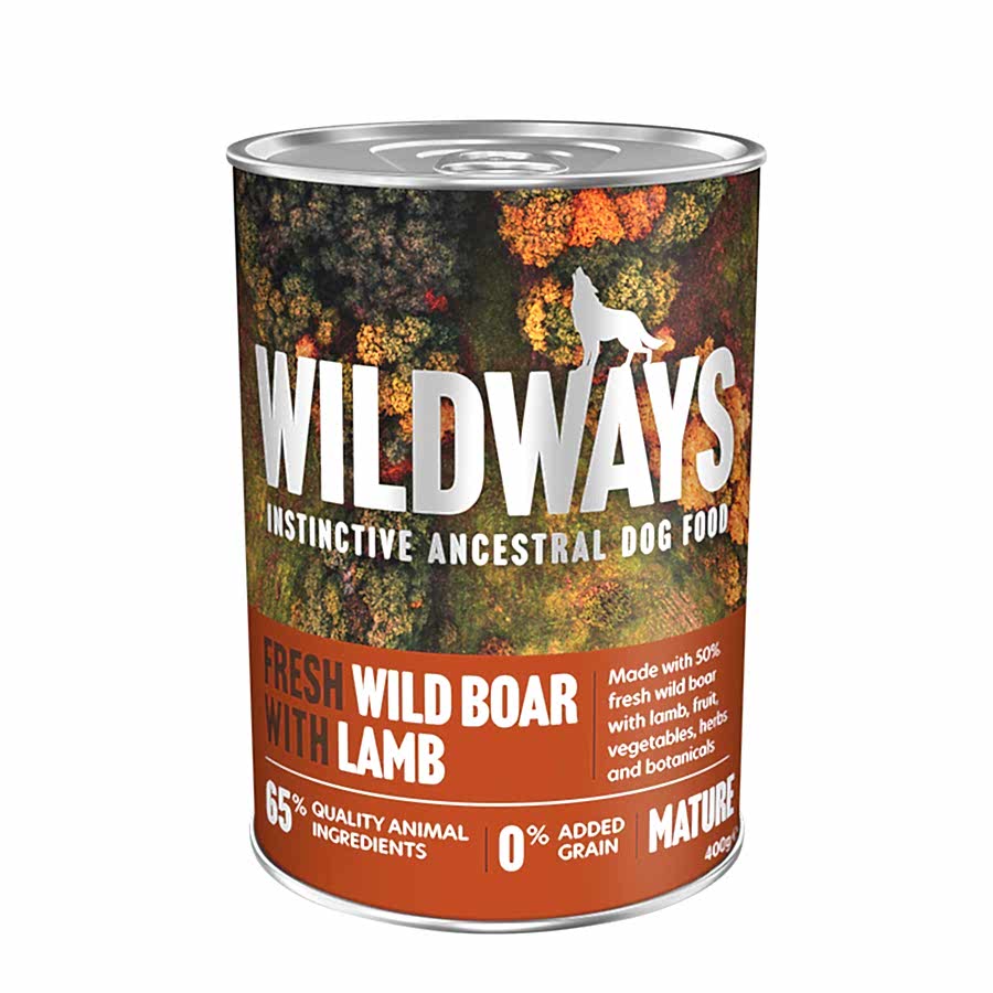 Wildways Wet Senior Dog Food Fresh Wild Boar with Lamb & Vegetables