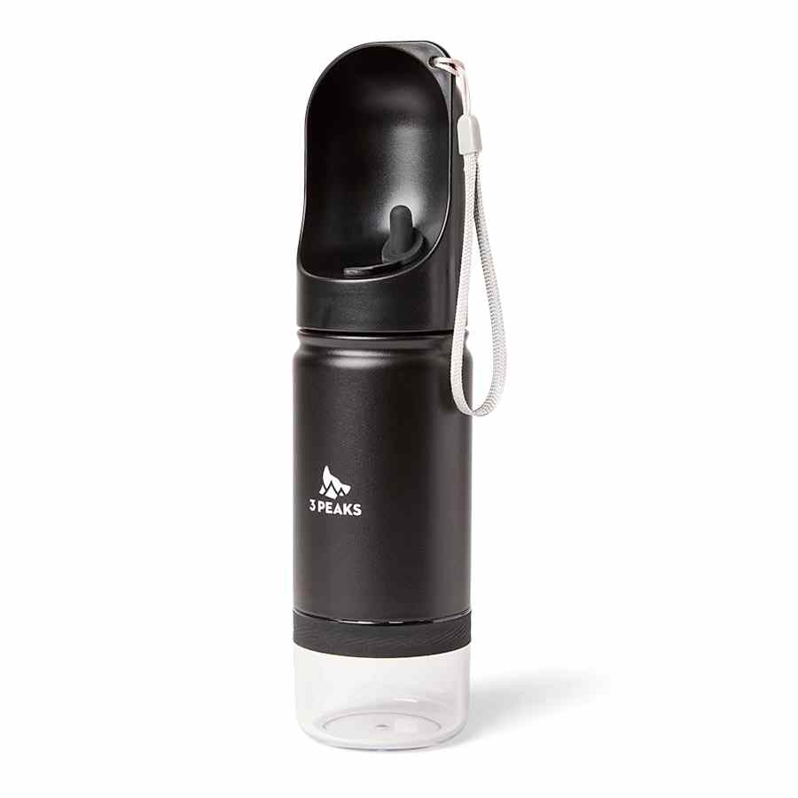 3 Peaks Multi-functional Travel Dog Bottle Black