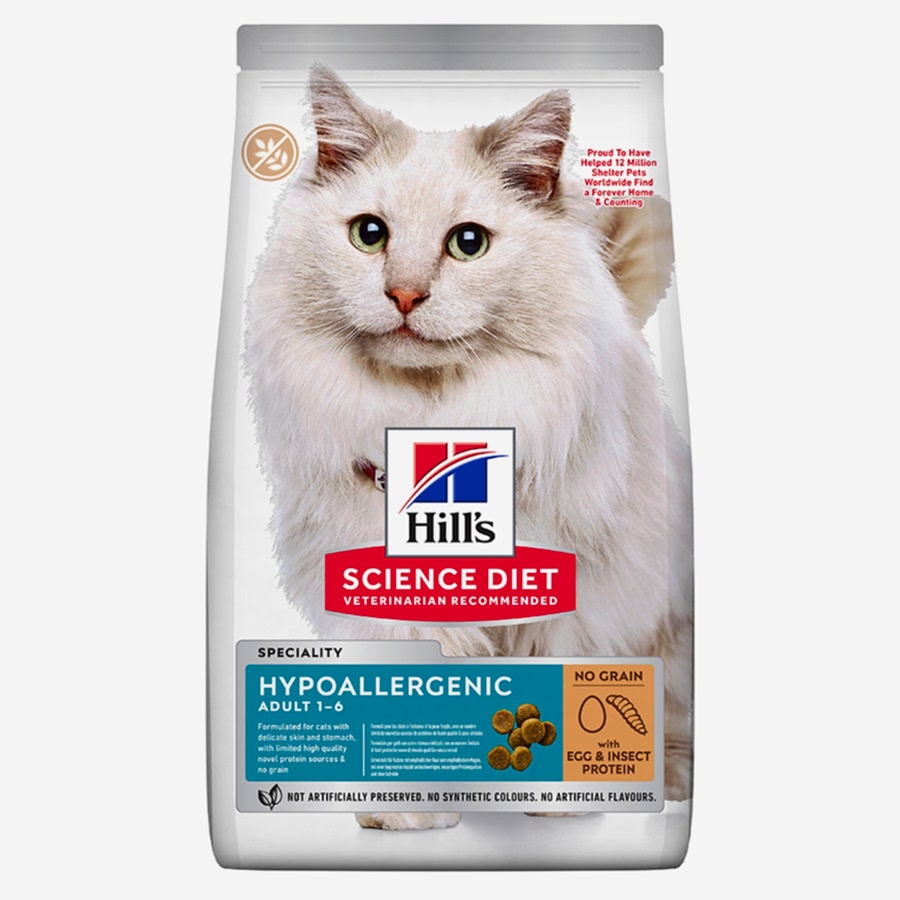 Hill's Science Plan Hypoallergenic Dry Adult Cat Food Insect & Egg Protein