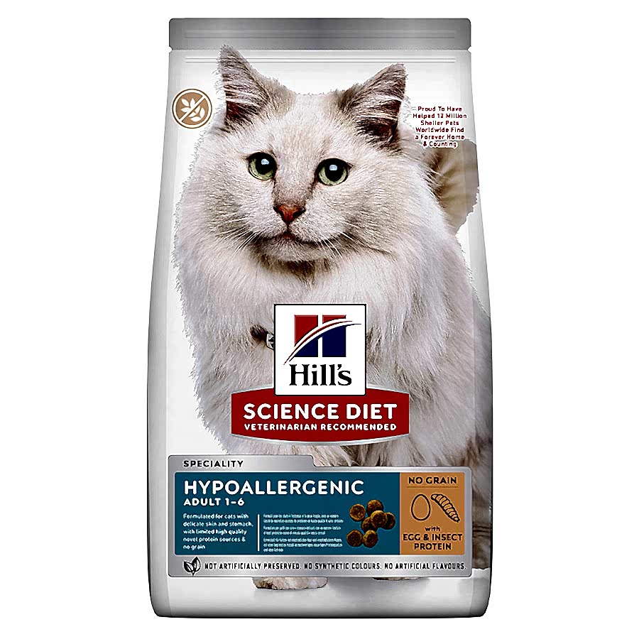 Hill's Science Plan Hypoallergenic Dry Adult Cat Food Insect and Egg Protein