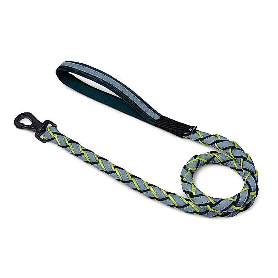 3 Peaks Braided Dog Lead Green Large