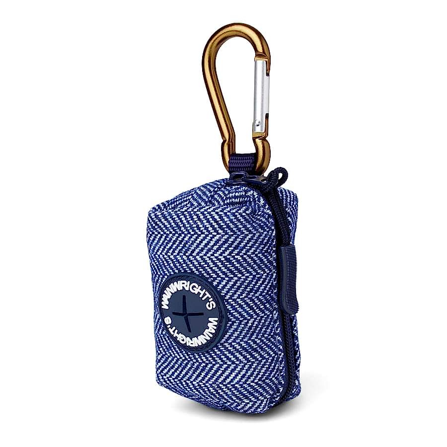 Wainwright's Herringbone Dog Poop Bag Holder Navy