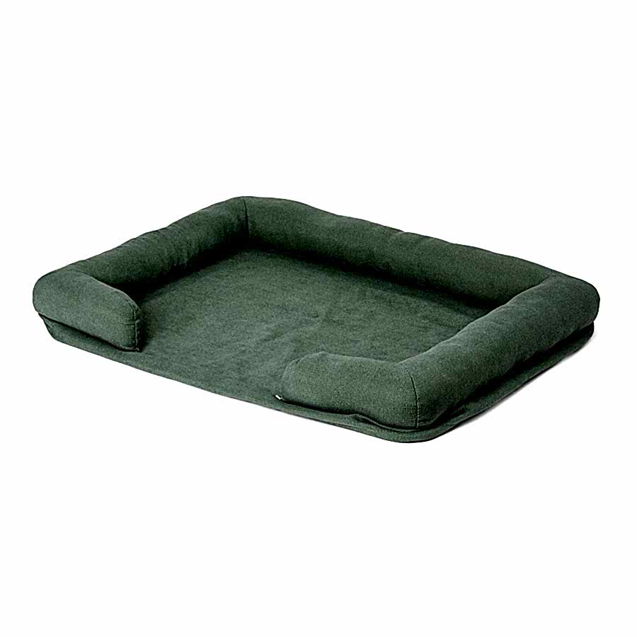 Noble Chenille Bolstered Dog Bed Cover Green