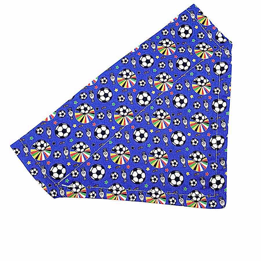 Franky's Bowtique Football Print Pet Bandana Blue Small