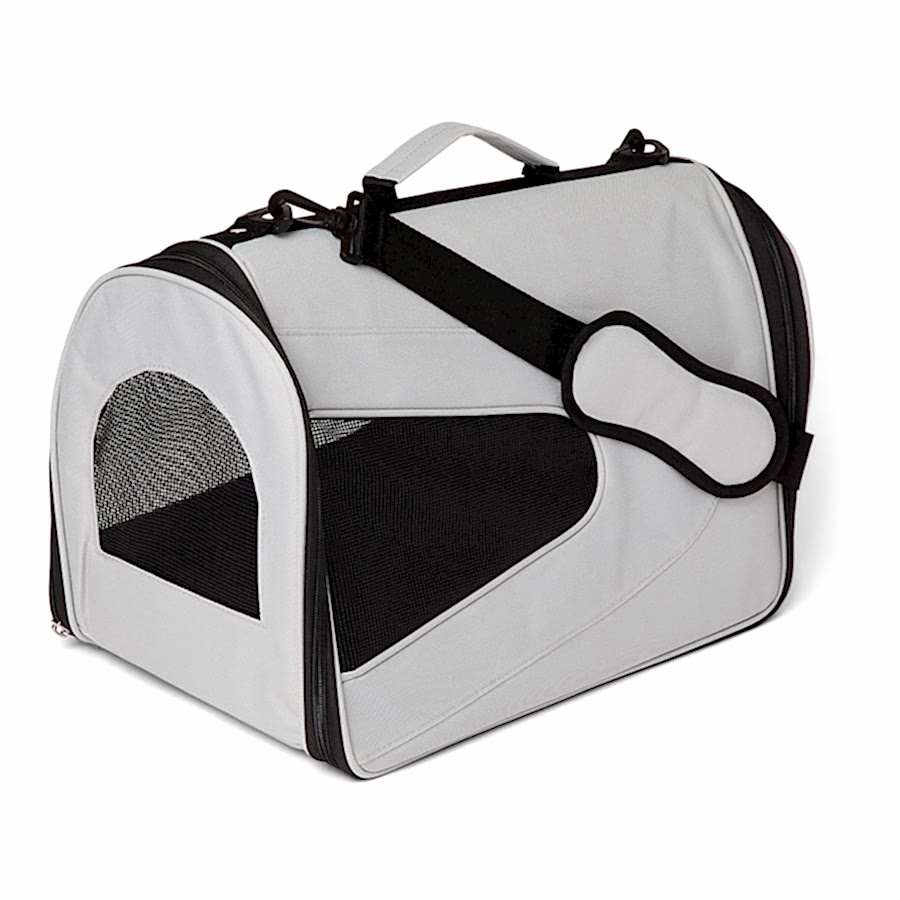 Pets at Home Folding Fabric Pet Carrier Grey