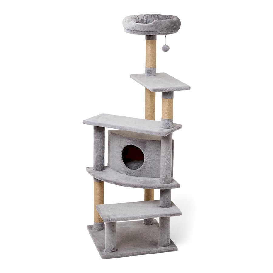 Pets at Home Lily Climb & Hide Cat Tower Grey