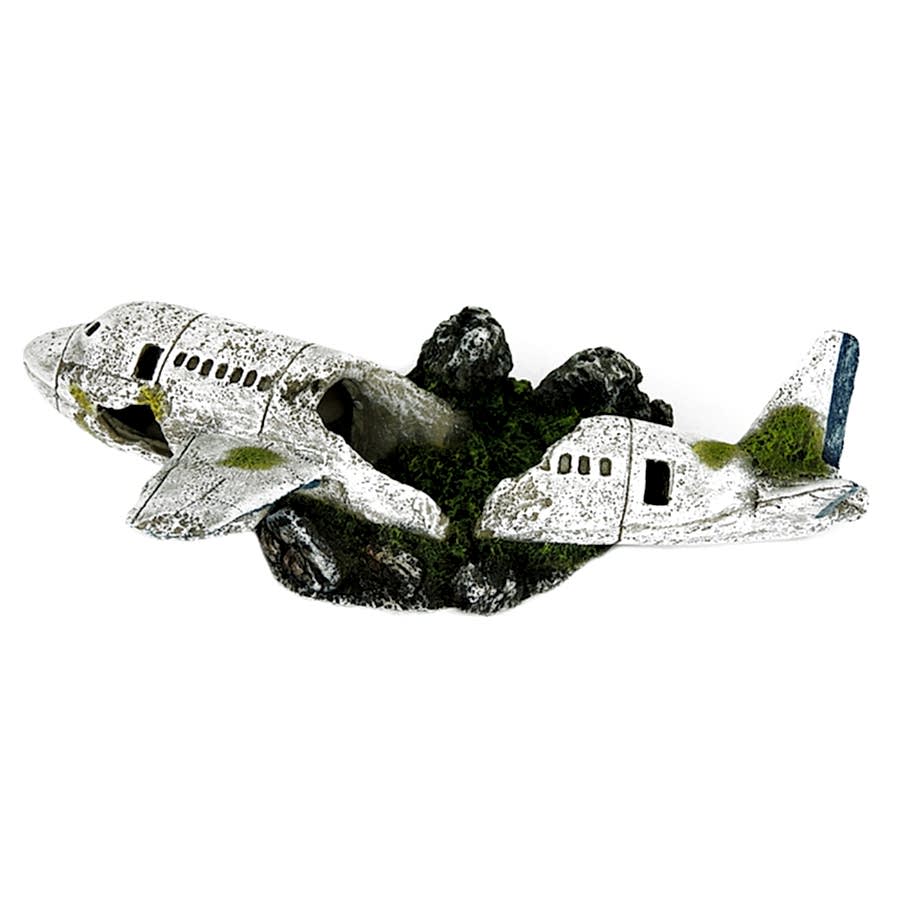 Classic Aquatics Broken Airplane Aquarium Ornament