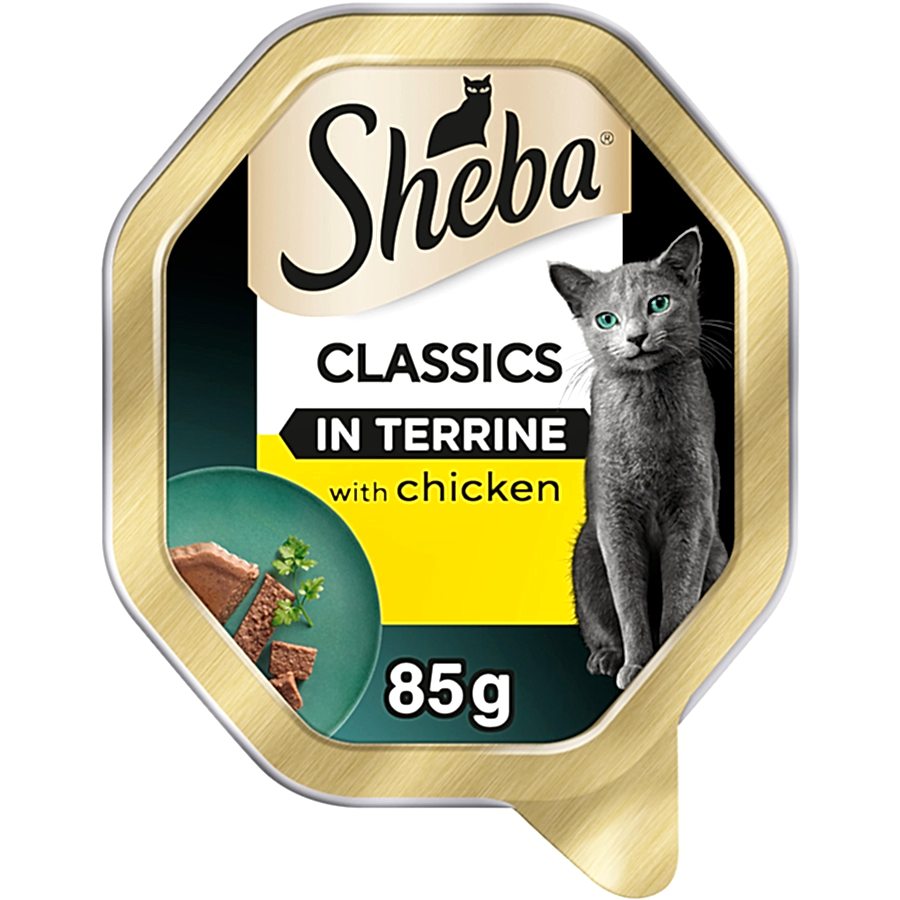 Sheba Classics Wet Adult Cat Food with Chicken in Terrine Tray