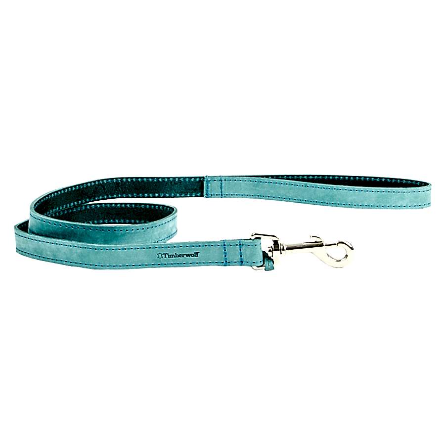 Ancol Timberwolf Leather Dog Lead Green 1 Metre