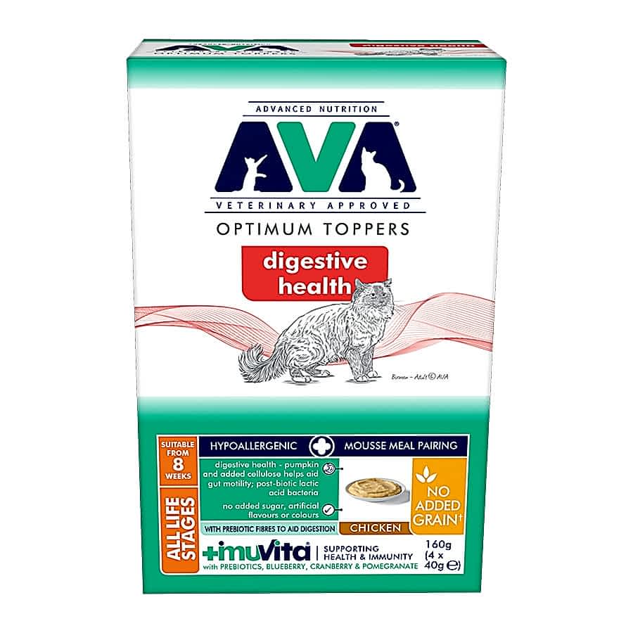 AVA Digestive Health Mousse Meal Pairing Cat Food Topper 4 Pouches