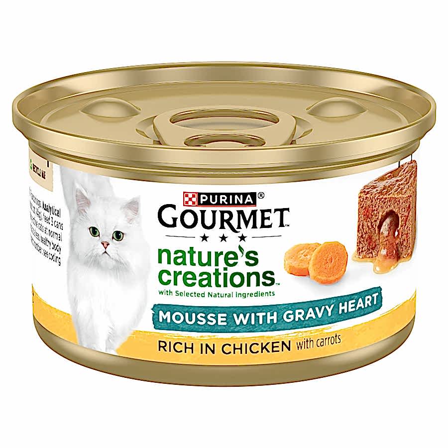 Gourmet Natures Creations Gravy Heart Wet Cat Food Chicken Can