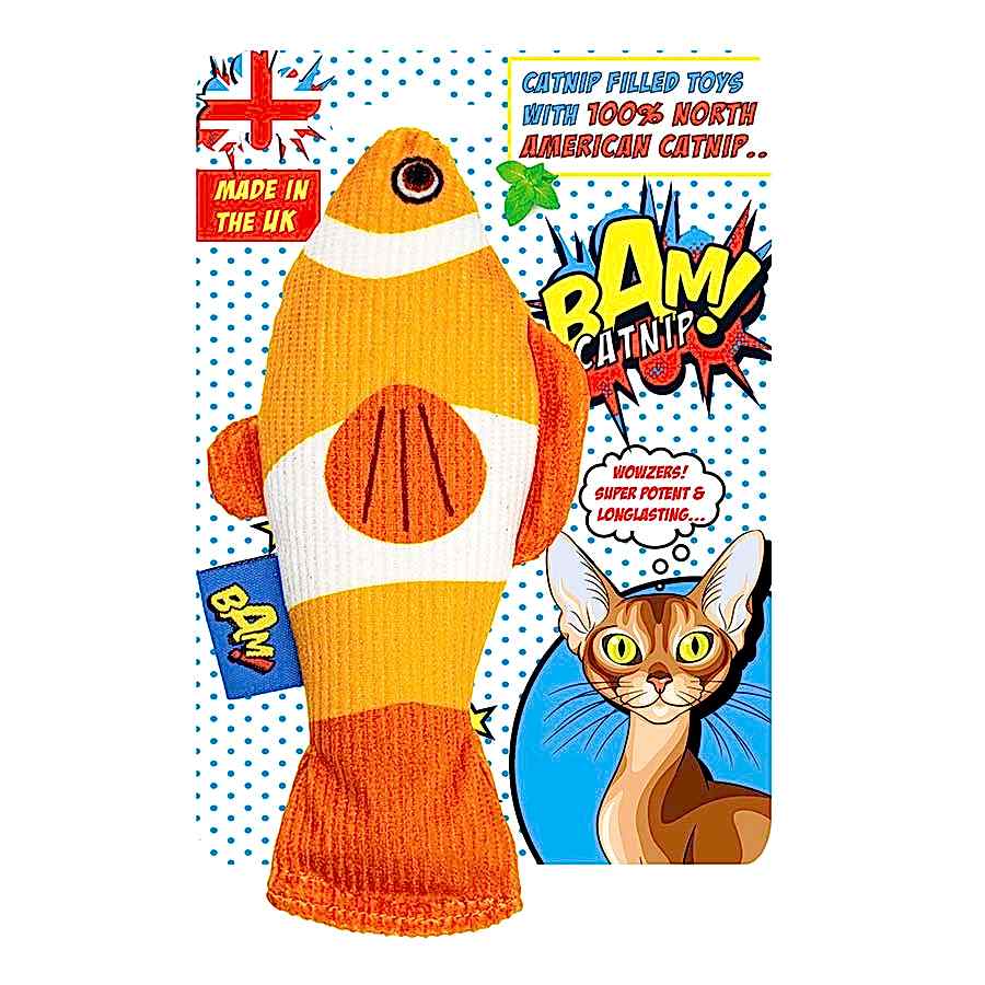 Bam! Catnip Conny Clownfish Cat Toy