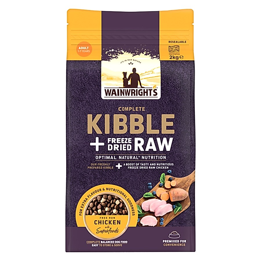 Wainwright's Complete Kibble + Freeze Dried Raw Dry Adult Dog Food Chicken