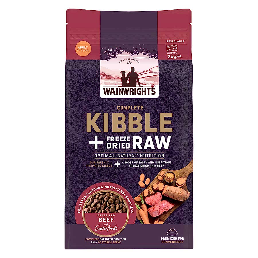 Wainwright's Complete Kibble + Freeze Dried Raw Dry Adult Dog Food Beef