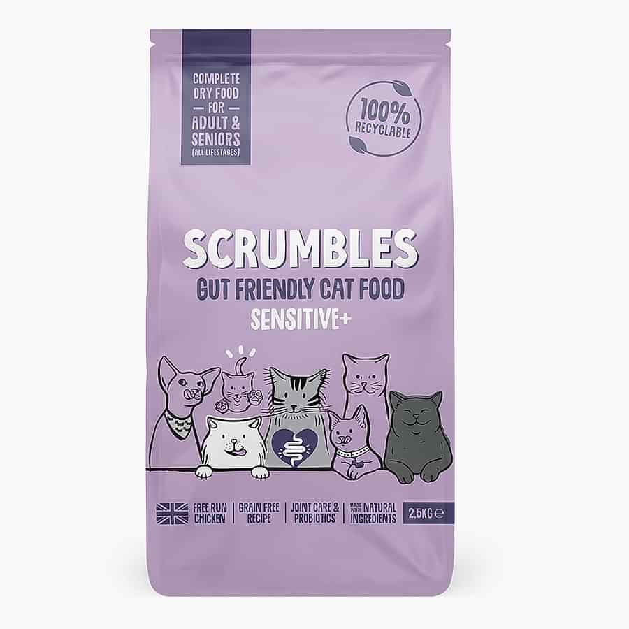 Scrumbles Sensitive+ Dry Adult & Senior Cat Food Chicken