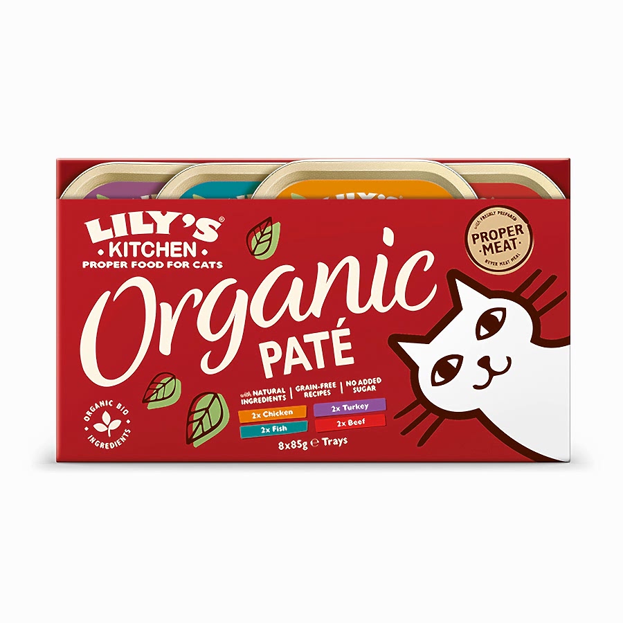 Lily's Kitchen Organic Pate Wet Adult Cat Food Multipack 8 Trays