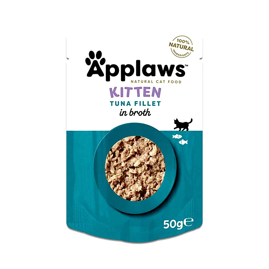 Applaws Natural Wet Kitten Food Tuna Fillet in Broth 50g