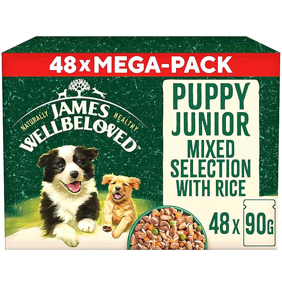 James Wellbeloved Puppy Wet Dog Food in Gravy Mixed Pack 48 Pouches