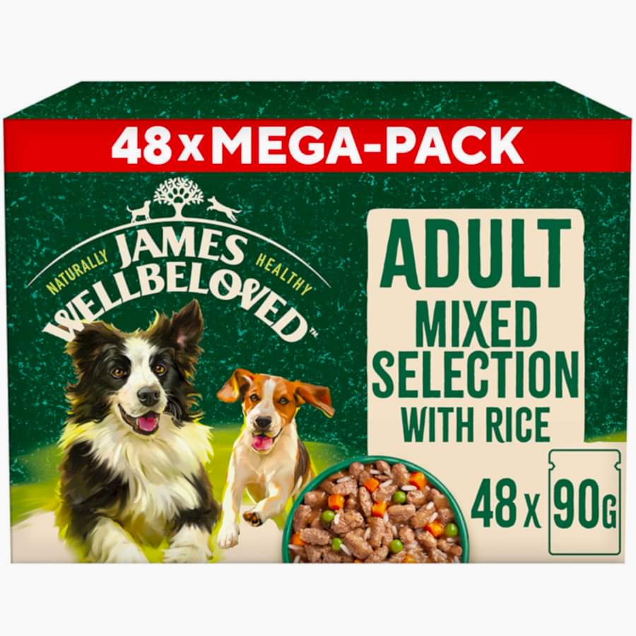 James Wellbeloved Adult Wet Dog Food in Gravy Mixed Pack 48 Pouches