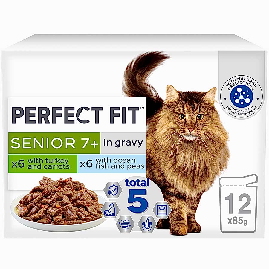 Perfect Fit Advanced Nutrition Wet Senior Cat Food Mixed 12 Pouches