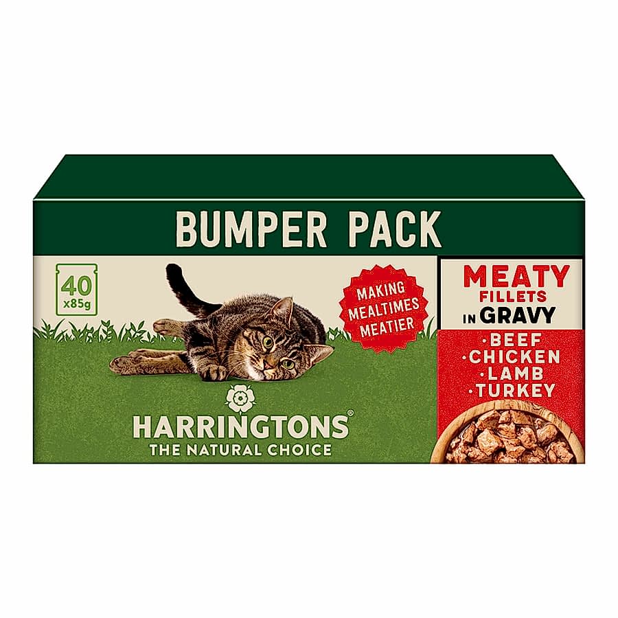 Harringtons Wet Adult Cat Food Meat In Gravy 40 Pouches