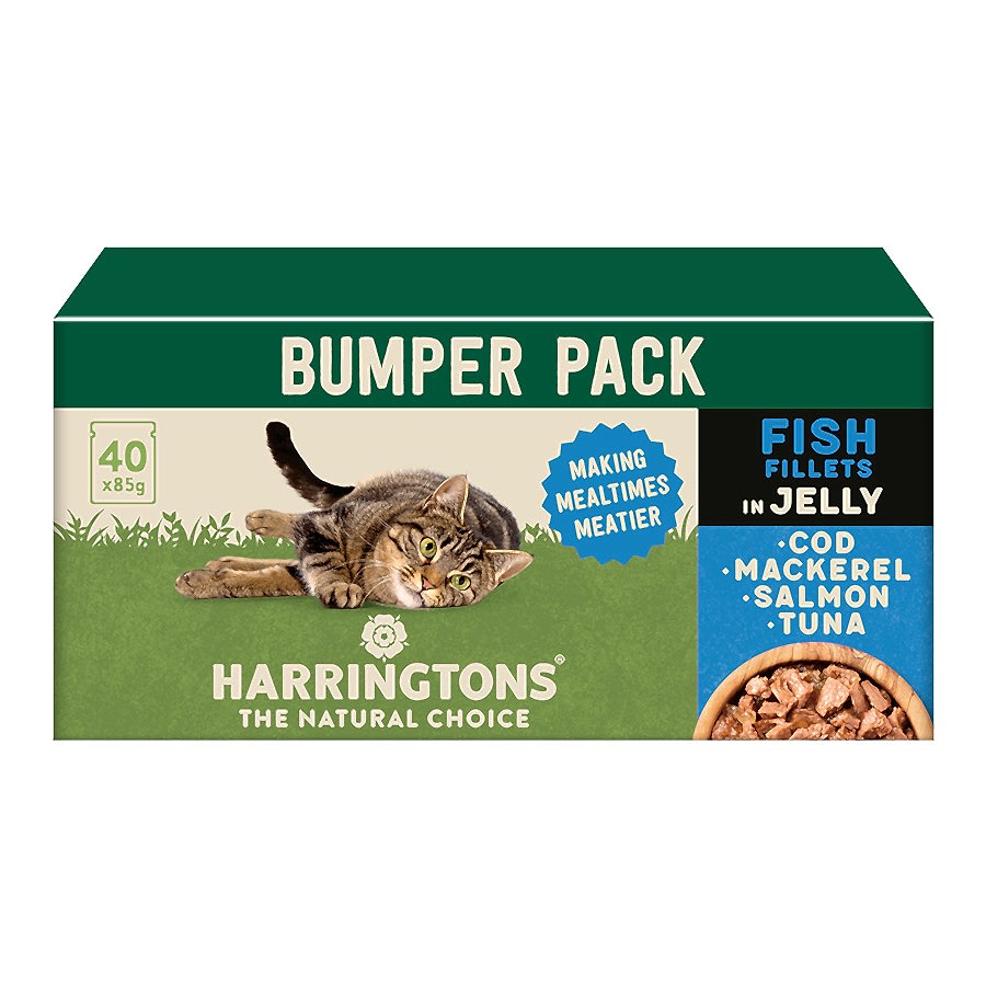 Harringtons Wet Adult Cat Food Fish In Jelly 40 Pouches