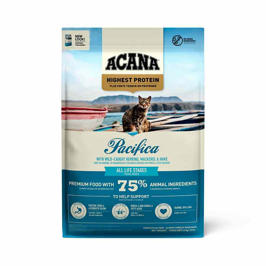 Acana Highest Protein Complete Dry Adult Cat Food Wild-Caught Saltwater Fish