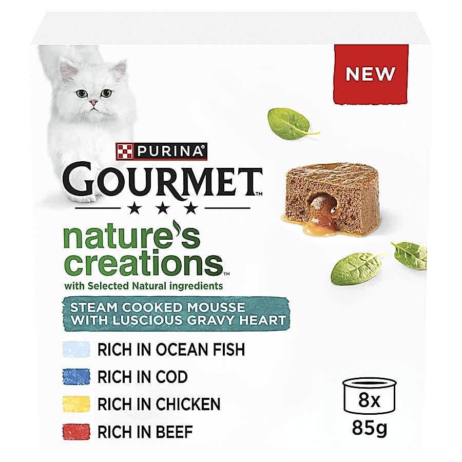 Gourmet Nature's Creations Wet Adult Cat Food Mixed Selection 8 Tins