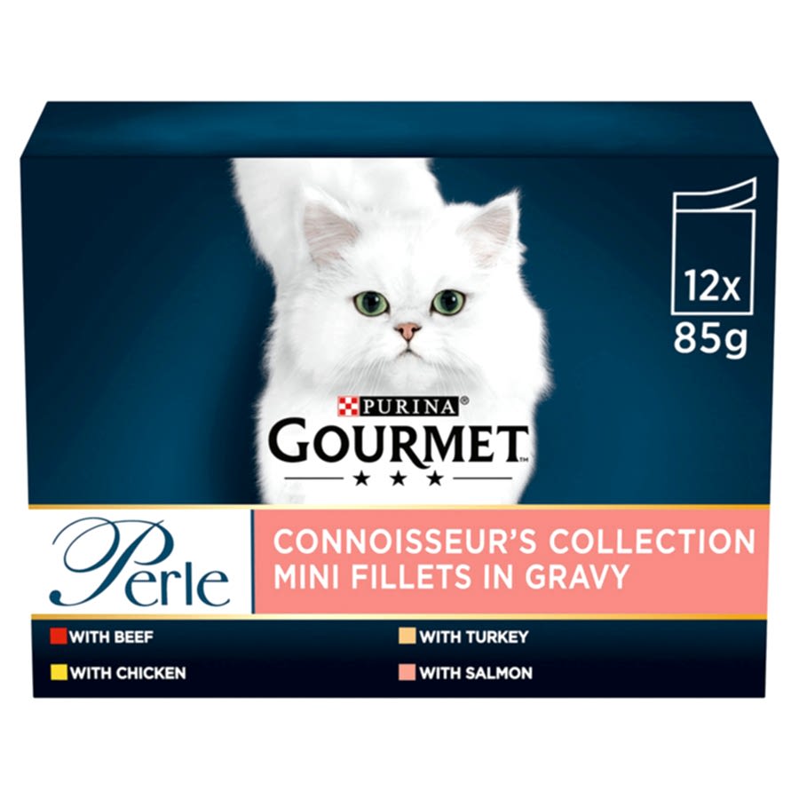 Gourmet Perle Connoisseurs Collection Gravy Wet Adult Cat Food 12 Pouches