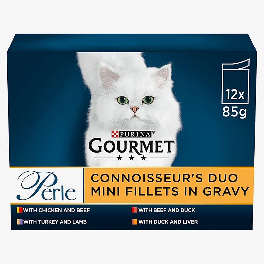 Gourmet Perle Connoisseur's Duo Wet Adult Cat Food 12 Pouches