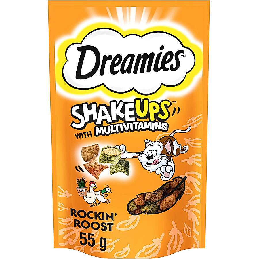 Dreamies Shakeups Multivitamin Rockin Rooster Cat and Kitten Treats