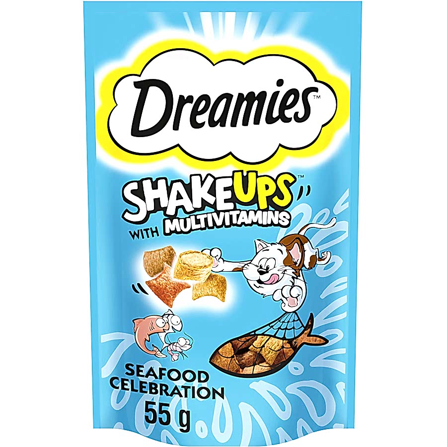 Dreamies Shakeups Multivitamin Seafood Celebration Cat and Kitten Treats