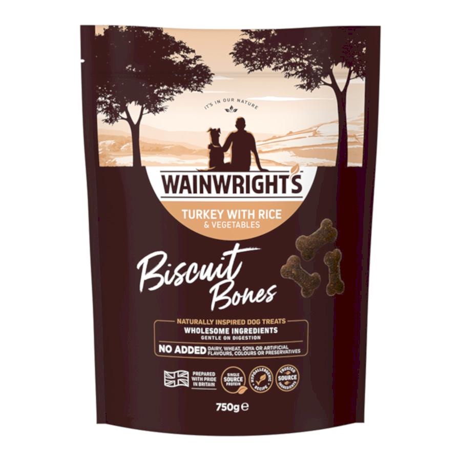 Wainwright's Biscuit Bones Dog Treats Turkey with Rice & Vegetables