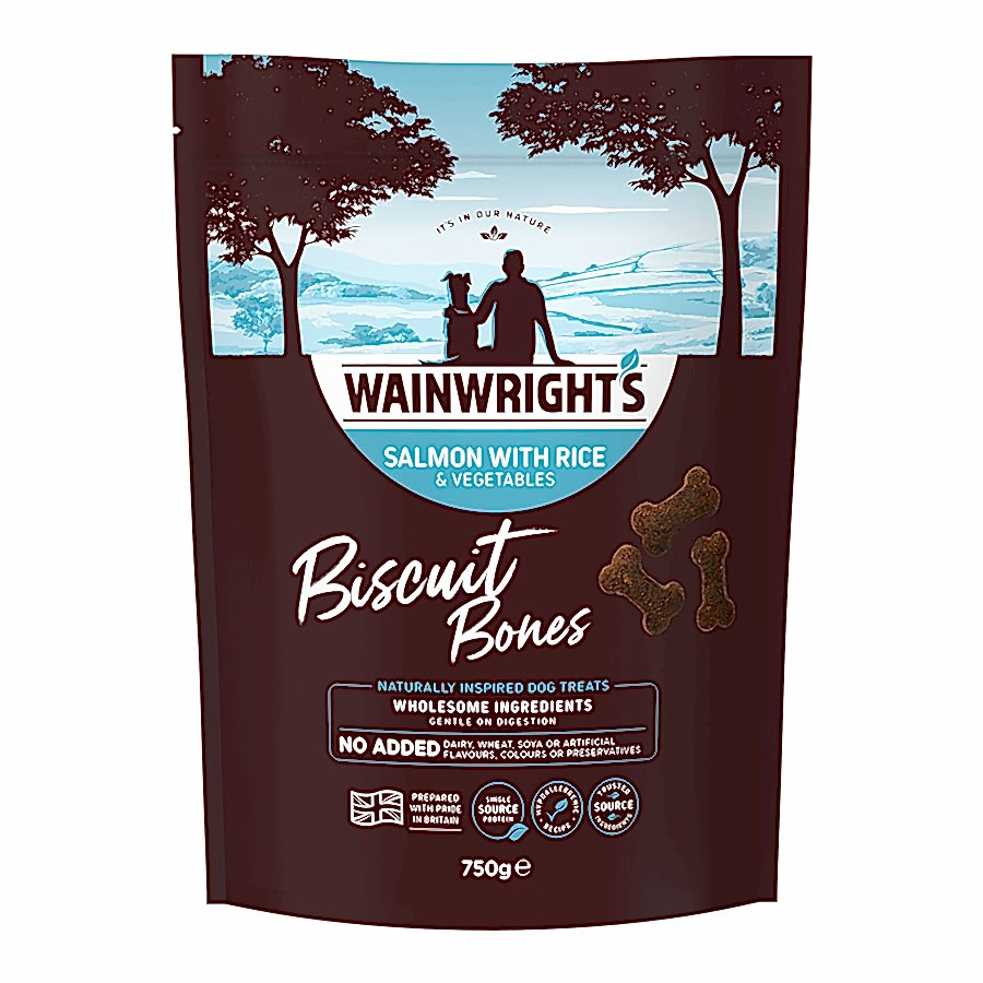 Wainwright's Biscuit Bones Dog Treats Salmon with Rice & Vegetables