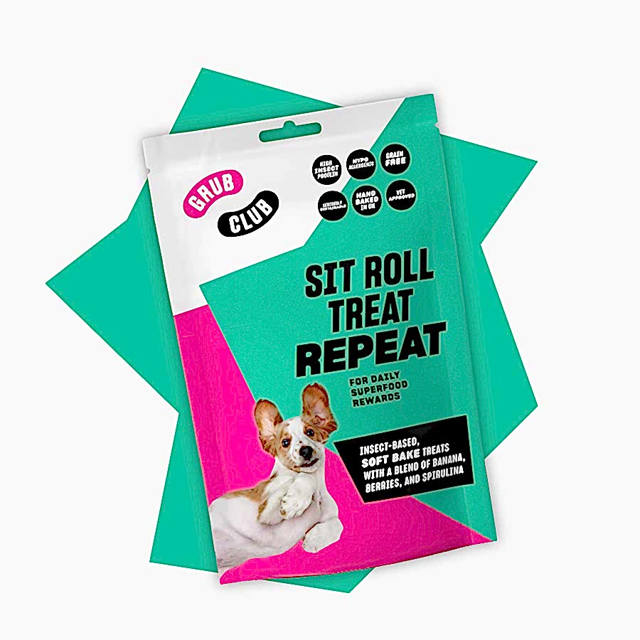 Grub Club Sit Roll Repeat Insect-Based Dog Treats with Superfoods