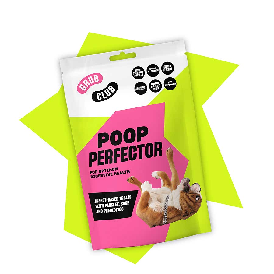 Grub Club Poop Perfector Insect-Based Dog Treats with Prebiotics