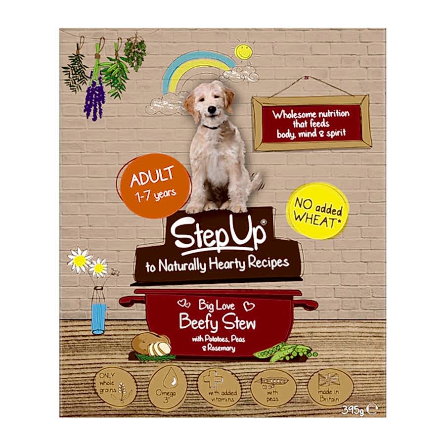 Step Up To Naturals Big Love Beefy Stew Wet Adult Dog Food Tray