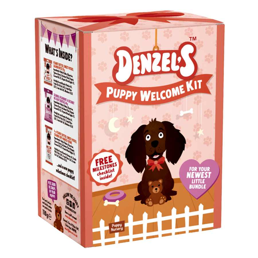 Denzel's Puppy Gift Box Dog Treats Starter Kit