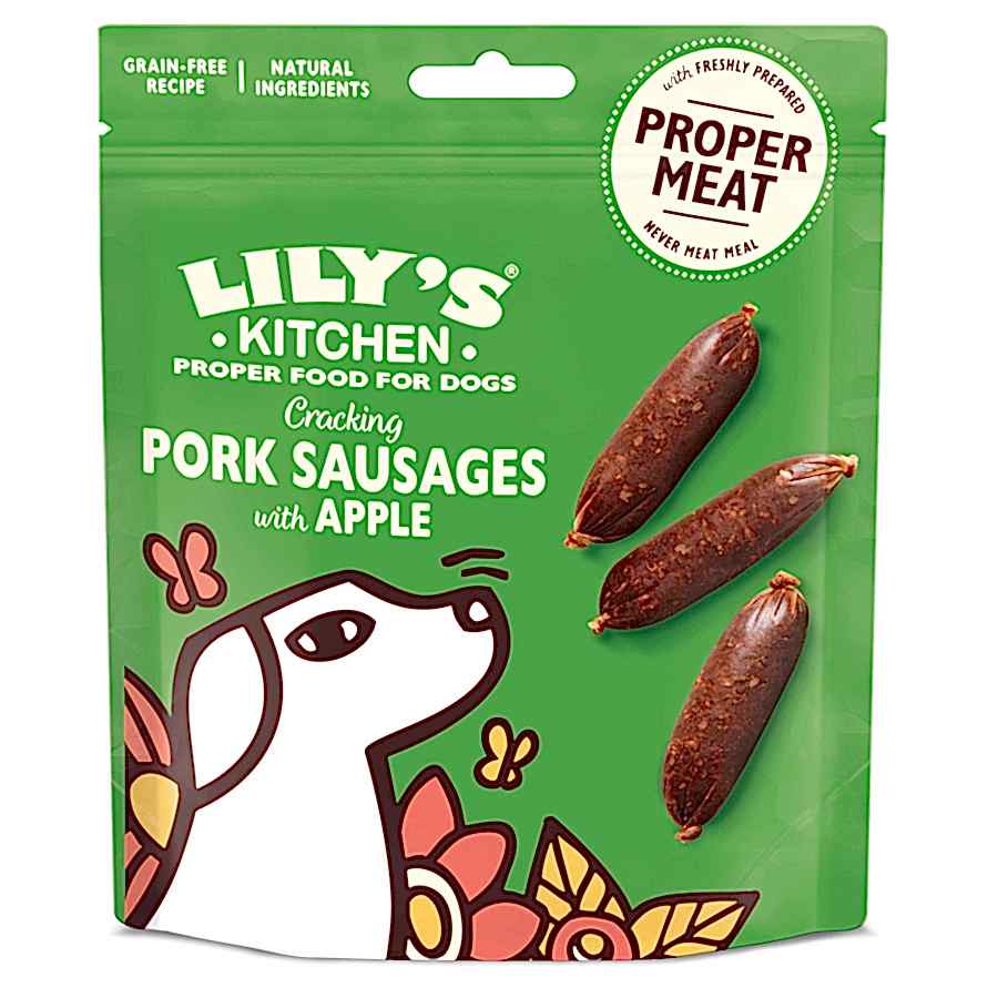 Lily's Kitchen Cracking Pork and Apple Sausages Dog Treats