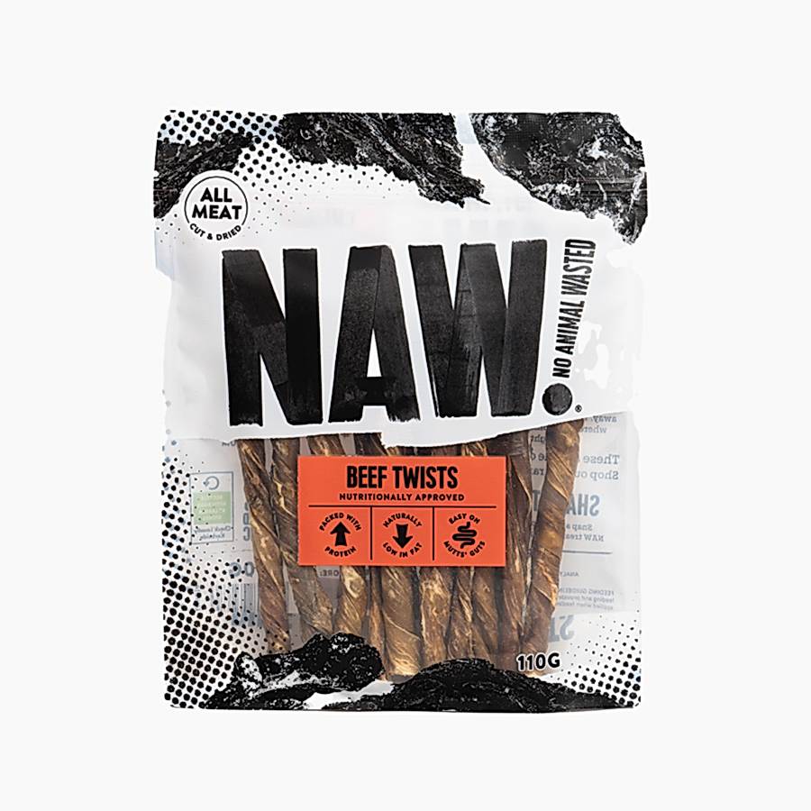 NAW Beef Bladder Twists Dog Treats