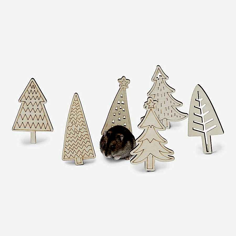 Pets at Home Christmas Winter Wooden Tree Small Animal Gnaw Toy