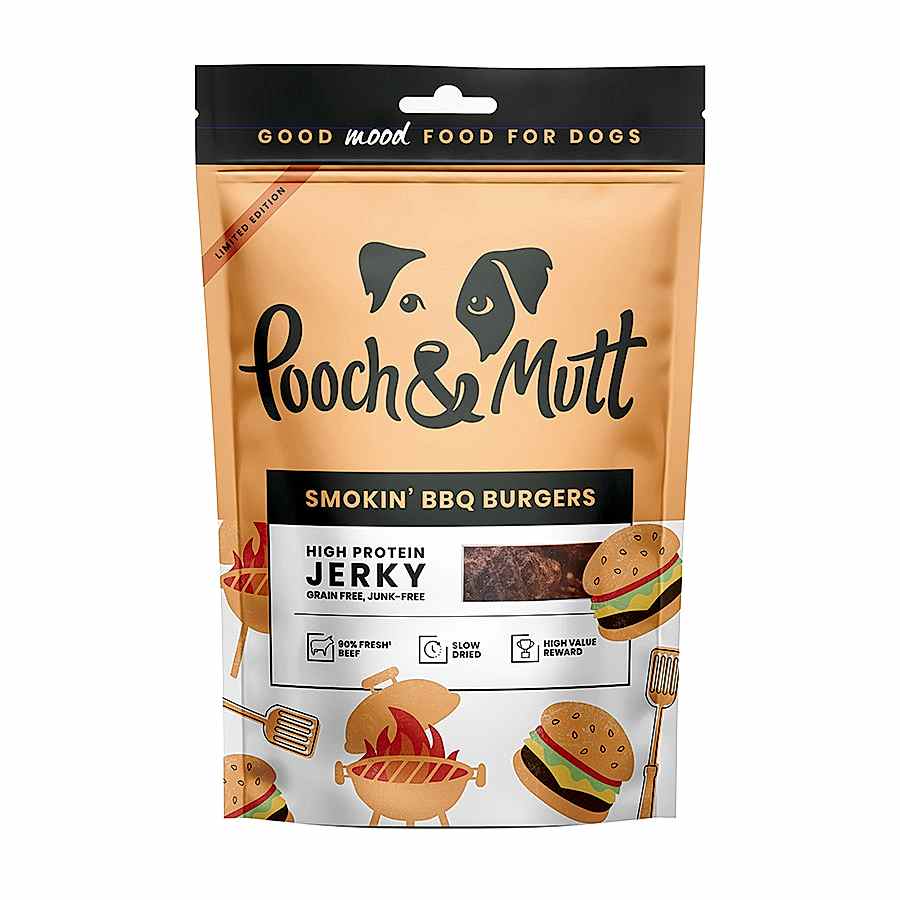 Pooch and Mutt Smokin' BBQ Burger Beef Jerky Dog Treats