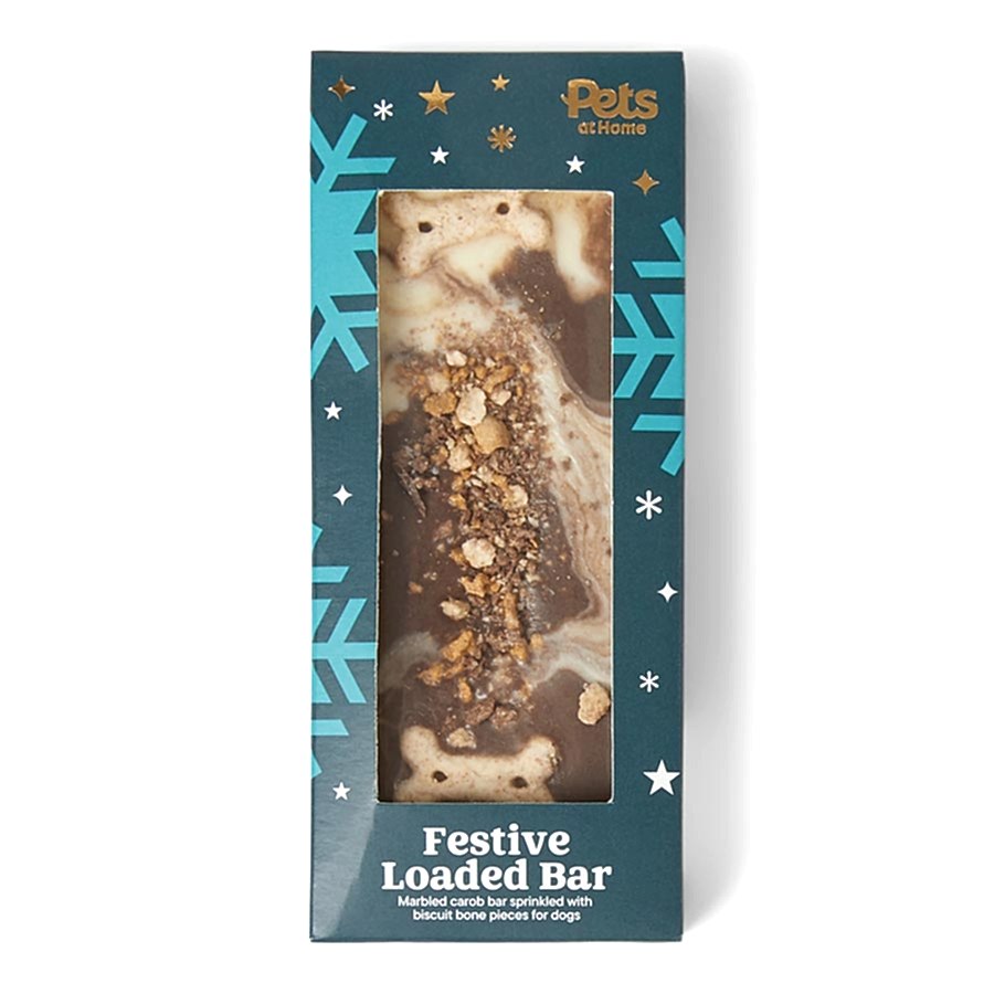 Pets at Home Christmas Festive Loaded Carob Bar Dog Treat