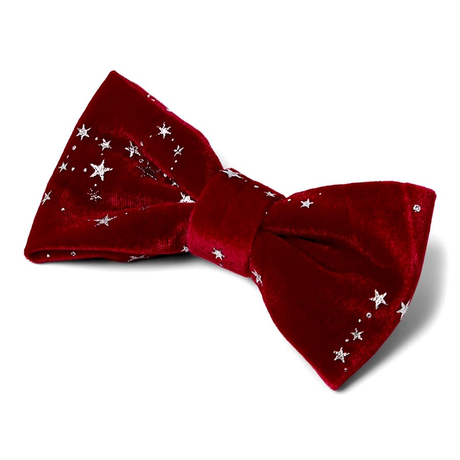 Pets at Home Christmas Oversized Sparkly Star Dog Bowtie Red